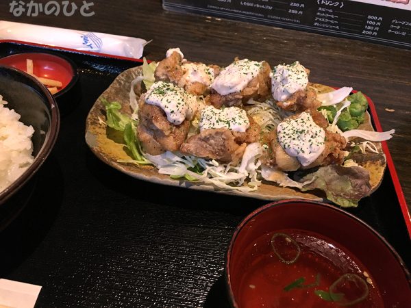 比内や中野店のチキン南蛮定食