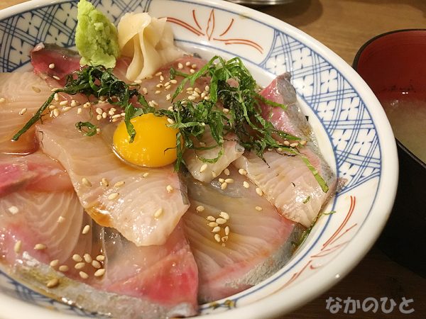 カンパチの漬け丼