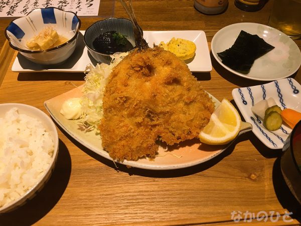 ロヂウラのアジフライ定食