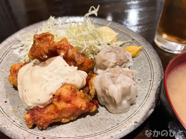 海鮮酒房食楽のチキン南蛮（しゅうまい付き）