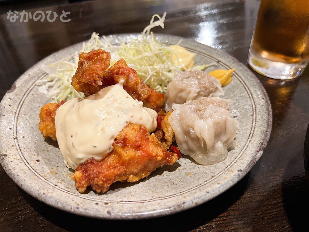 海鮮酒房食楽のチキン南蛮（しゅうまい付き）