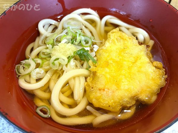 デイリーチコの、とり天うどん（冷）、塩