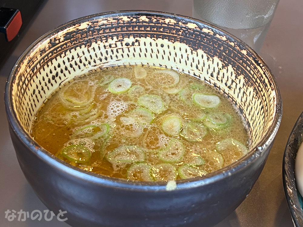 麺彩房のつけ麺のスープ