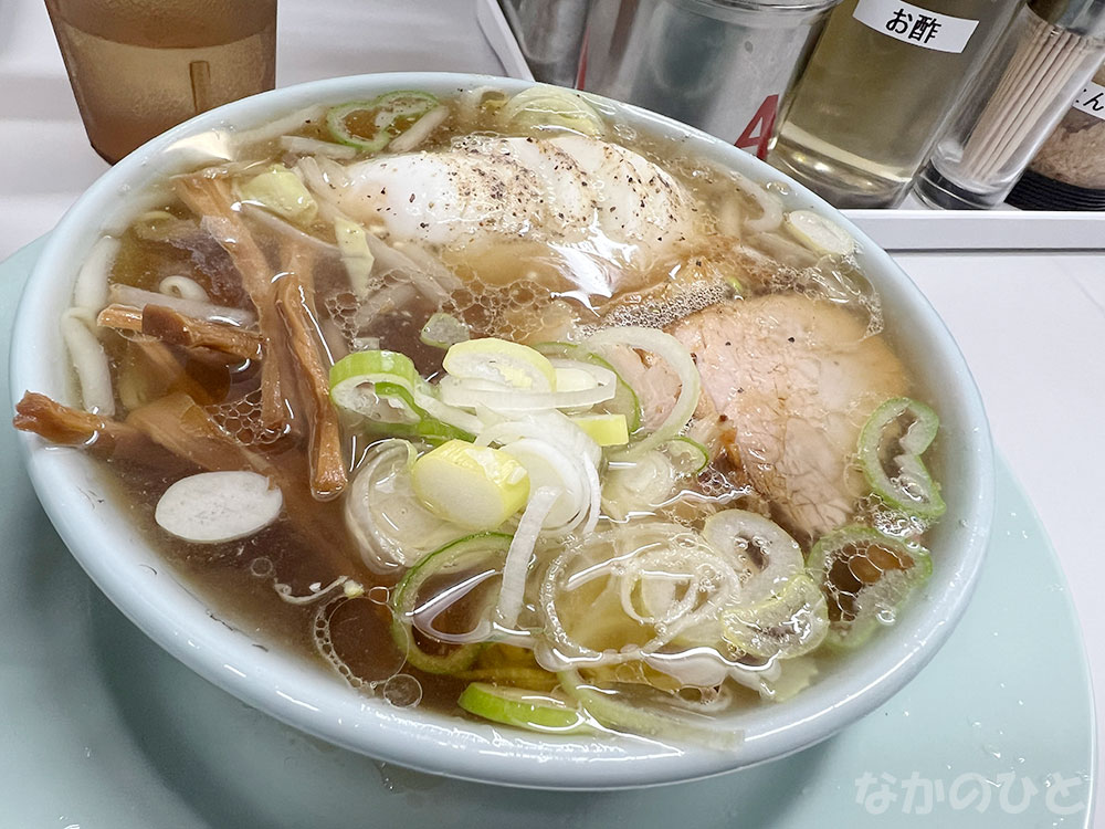 邦ちゃんラーメン中野のもり中華 大のスープ