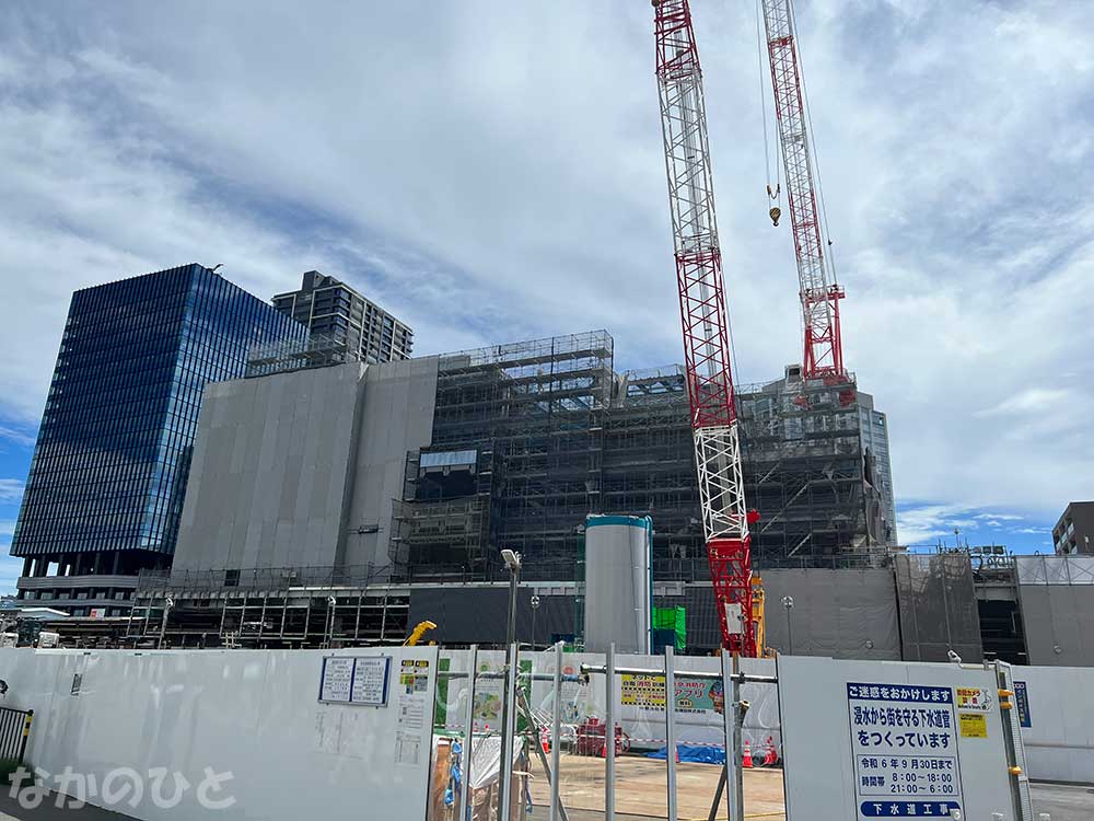 JR中野駅の工事現場