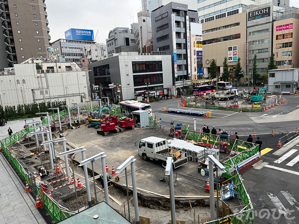 ナカノサウステラ二階から見た工事現場